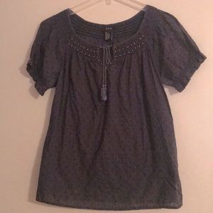 Women’s navy blue top, size small